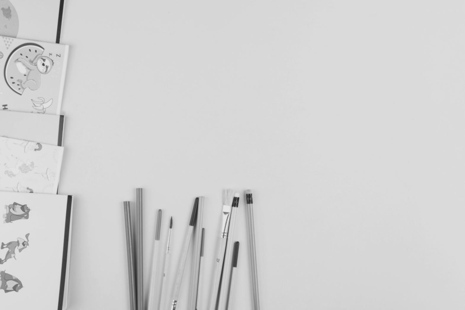 Verschiedene Ebenen in einem digitalen Zeichenprogramm mit Farbpalette